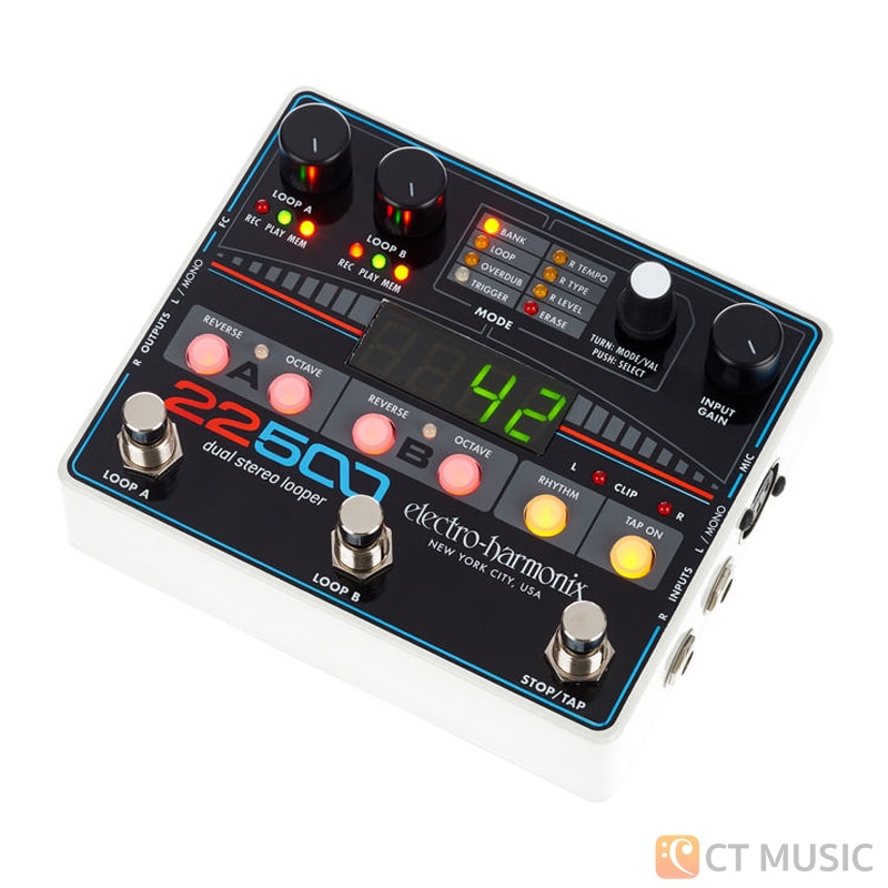 เอฟเฟคกีตาร์ Electro-Harmonix 22500 Dual Stereo Looper สต็อก เอฟเฟคกีตาร์ Electro-Harmonix 22500 Dual Stereo Looper สต็อก