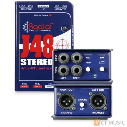 Radial Twin-ISO Two Channel Line Level Isolator สต็อกแน่น Radial Twin-ISO Two Channel Line Level Isolator สต็อกแน่น
