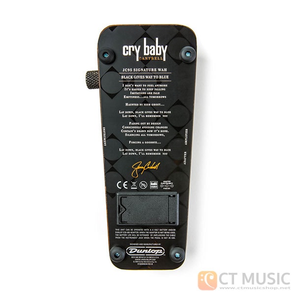 新品同様）Jim Dunlop JC95B Jerry Cantrell Wah Dunlop JC95 Jerry Cantrell Signature Crybaby Wah Guitar