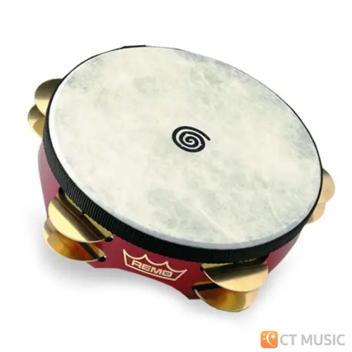 【値下げ】REMO パンデイロ　PD-8210-81-113 Skyndeep Valencia Choro Pandeiro Drum - Antique Veneer Brown, 10
