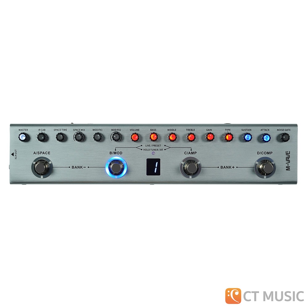 M-Vave Tank B ベース用マルチエフェクター เอฟเฟคเบส M-VAVE Tank-B Bass Multi Effect สต็อกแน่น พร้อมส่ง
