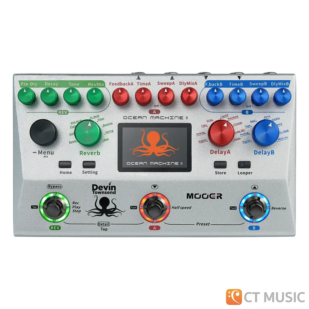 เอฟเฟคกีตาร์ Mooer Ocean Machine II Premium Dual Delay